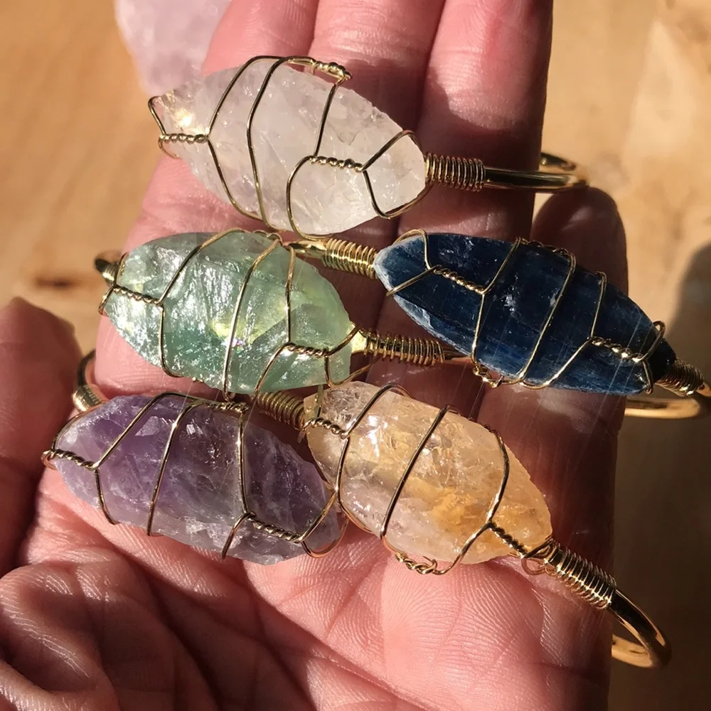 Rough stone cuff bangles - Picture 6 of 6